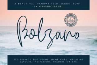 Bolzano: A Script Handwritten Font That Elevates Your Craft