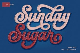 Sunday Sugar Script: A Vintage Handwritten Font for Creative Crafters