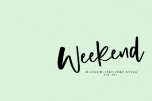 Weekend Font: A Script Handwritten Type for Creative Product Design